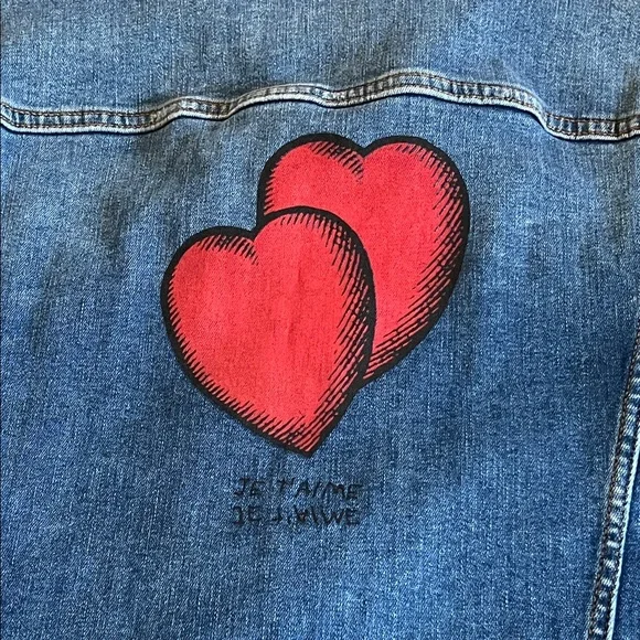 Zadig & Voltaire “Kase Heart” Denim Jacket Medium Blue Size M NWOT - Picture 13 of 14